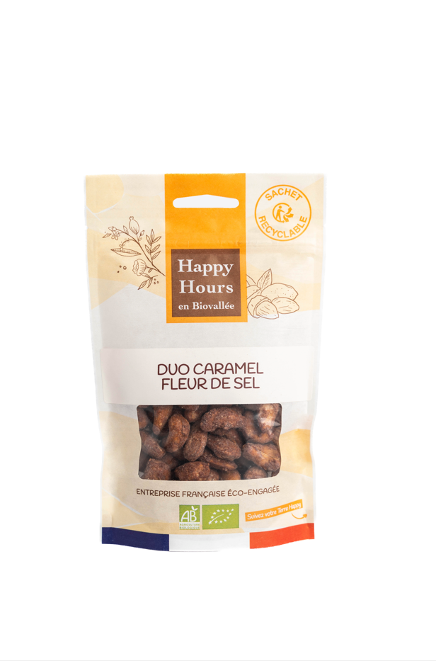 Happy Hours En Biovallée -- Sachet duo caramel fleur de sel bio - 115 g